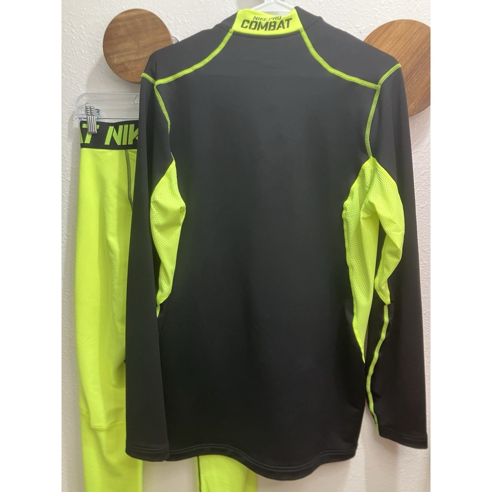 Nike Pro Combat Hyperwarm Dri-Fit Max 1/4 Zip With Fitted Pants Base Layer Large - Picture 8 of 10